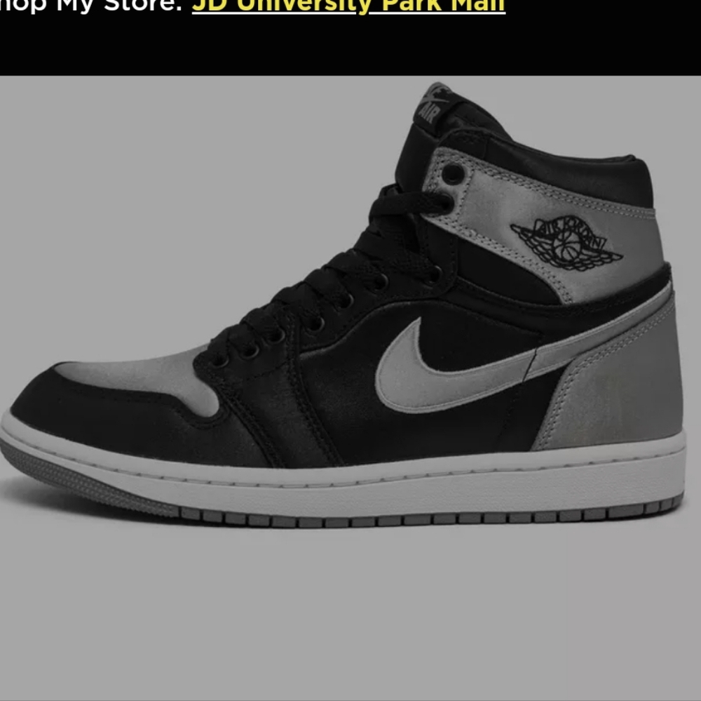 Nike Women's Air Jordan Retro 1 High OG SE Black and Gray Shoes